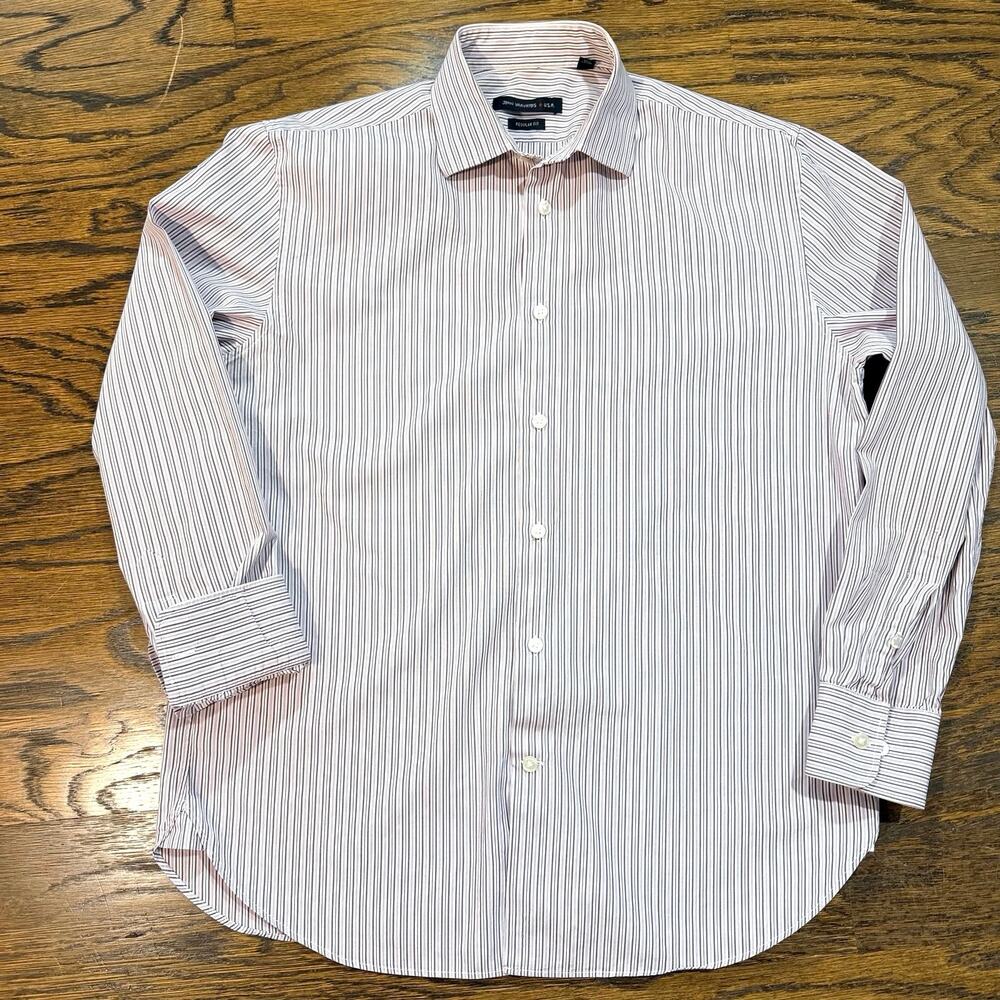 John Varvatos Star USA Men's Dress Shirt 15.5 Reg Fit Striped M